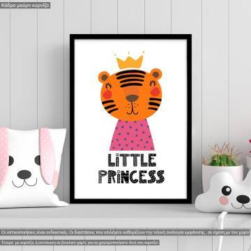 Poster Tiger Little princess, Scandinavian style 