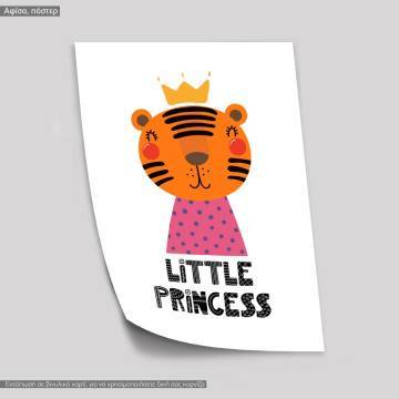 Poster Tiger Little princess, Scandinavian style  2