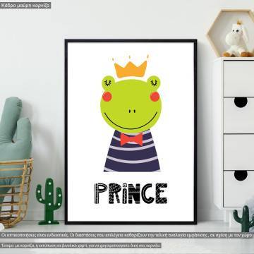 Βατραχάκι Prince, Σκανδιναβικό στυλ, κάδρο, μαύρη κορνίζα 