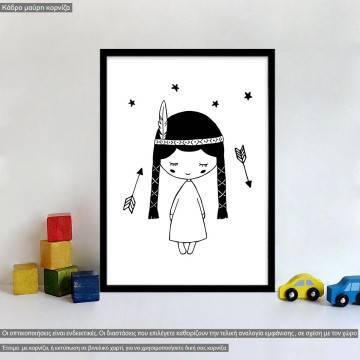 Pocahontas, κάδρο, μαύρη κορνίζα