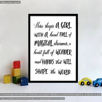 Poster Here sleeps a girl