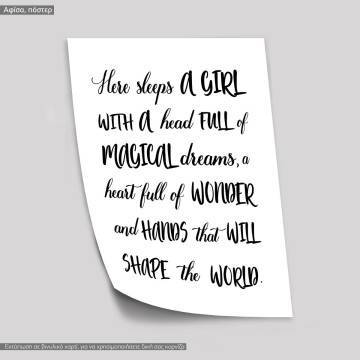 Poster Here sleeps a girl 2