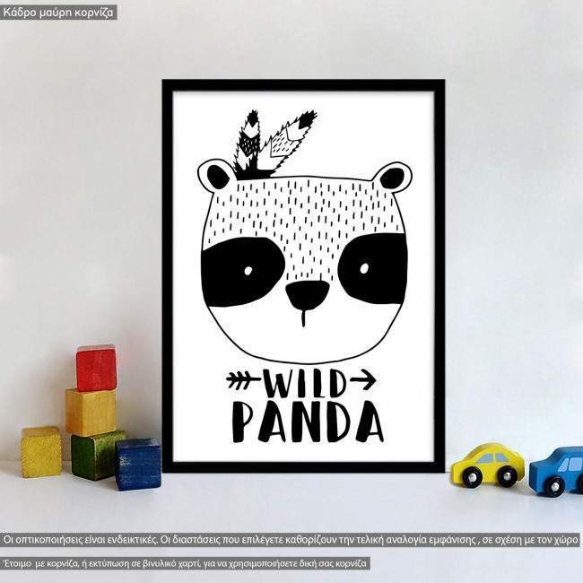 Poster Wild Panda, Scandinavian style