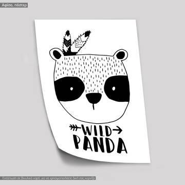Poster Wild Panda, Scandinavian style 2