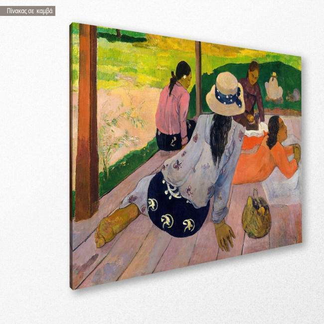 Πίνακας ζωγραφικής The siesta, Gauguin P, αντίγραφο σε καμβά, κοντινό