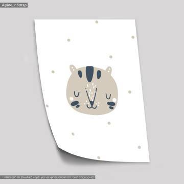 Pastel animals, Tiger, poster 2