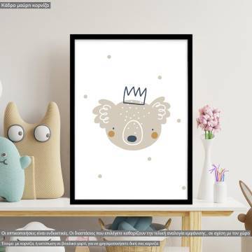 Pastel animals, Koala, poster