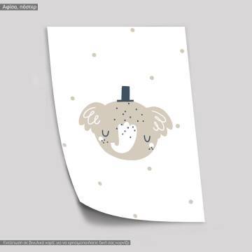 Pastel animals, Elephant, poster 2