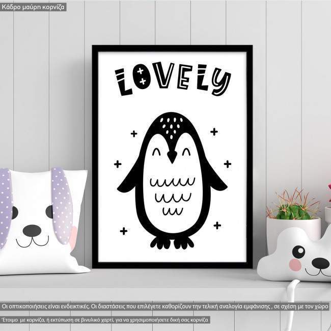 Poster Lovely pinguin, Scandinavian style