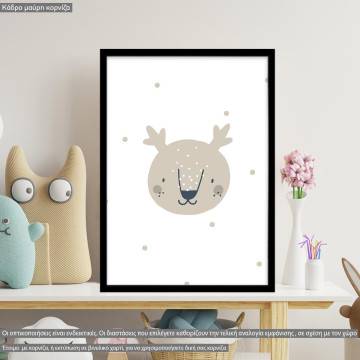 Pastel animals, Deer, poster