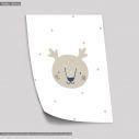 Pastel animals, Deer, poster