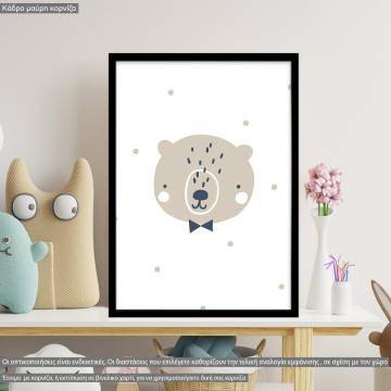 Pastel animals, Bear, poster