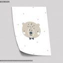 Pastel animals, Bear, poster