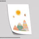 Mountains and Sun Boho, poster