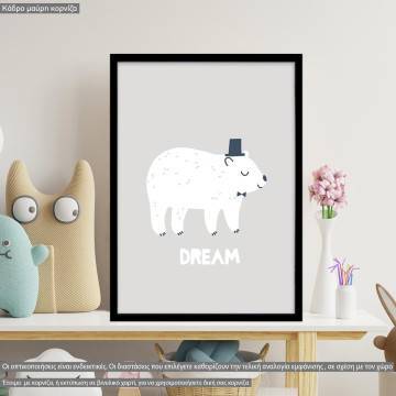 Wish Animals, bear, dream, poster
