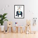 Elephant strong and cute, Scandinavian style 