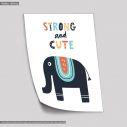 Elephant strong and cute, Scandinavian style 