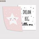 Dream big little one for girls, αφίσα, πόστερ, δίπτυχο 2