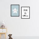 Kids canvas print Dream big little one for boys, diptych