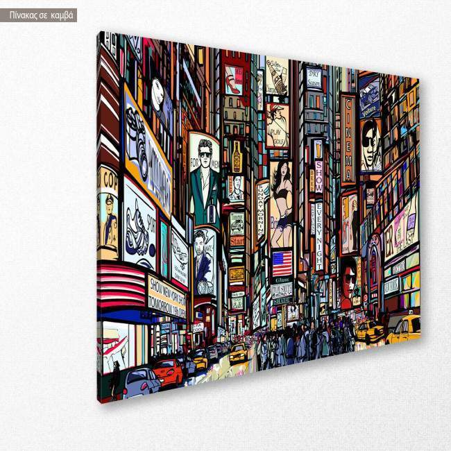 Πίνακας σε καμβά Cityscape vector art, κοντινό, αντίγραφο σε καμβά 6