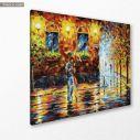 Canvas print Couple under the rain