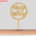 Wooden circle, Happy birthday