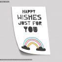 Happy wishes just for you, poster