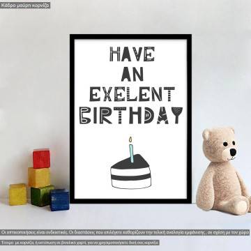 Have an excellent birthday, poster
