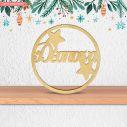 Wooden tagYour name with stars