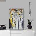 Canvas print Elephant in yellow