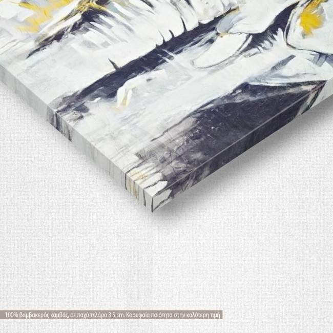 Πίνακας σε καμβά Elephant in yellow, λεπτομέρεια