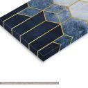 Canvas print Geometric hexagonsblue,3 panels
