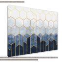Canvas print Geometric hexagonsblue