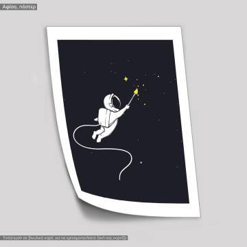Poster Astronaut coloring the stars  2