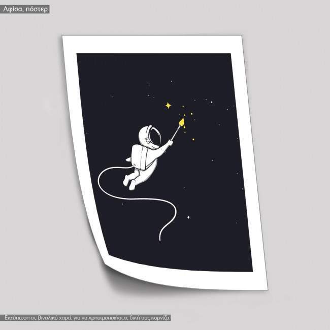 Poster Astronaut coloring the stars 