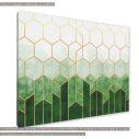 Canvas print Geometric hexagonsgreen