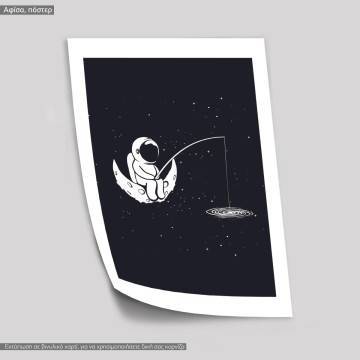 Poster Astronaut fishing 2
