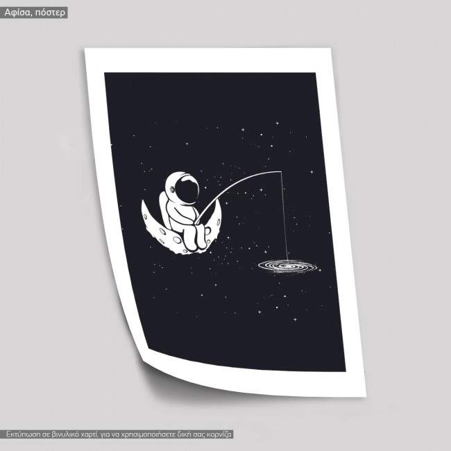 Poster Astronaut fishing