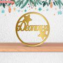 Plexiglas gold, tagYour name with stars