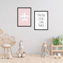 Kids canvas print To the stars and back for girls, diptych