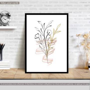 Botanical comp I, κάδρο, μαύρη κορνίζα