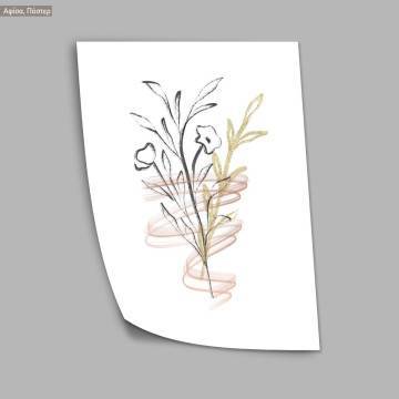 Botanical comp I, κάδρο, μαύρη κορνίζα 2