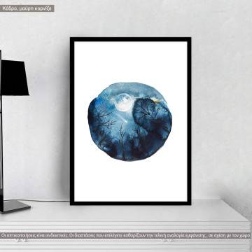 Starry sky II, κάδρο, μαύρη κορνίζα