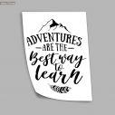 Adventures are the best way to learn, αφίσα, πόστερ 