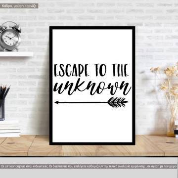 Poster Escape to the unknown