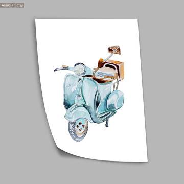 Retro Vespa VI, κάδρο, μαύρη κορνίζα 2