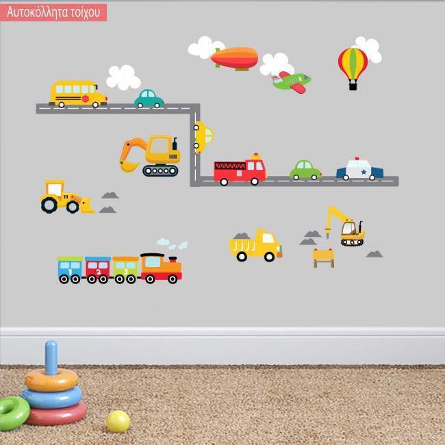 Kids wall stickers My city