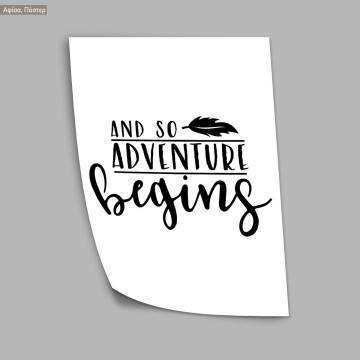 And so adventure begins, κάδρο, μαύρη κορνίζα  2