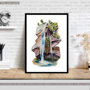 Waterfall VII, poster