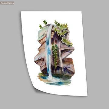 Waterfall VII, κάδρο, μαύρη κορνίζα 2